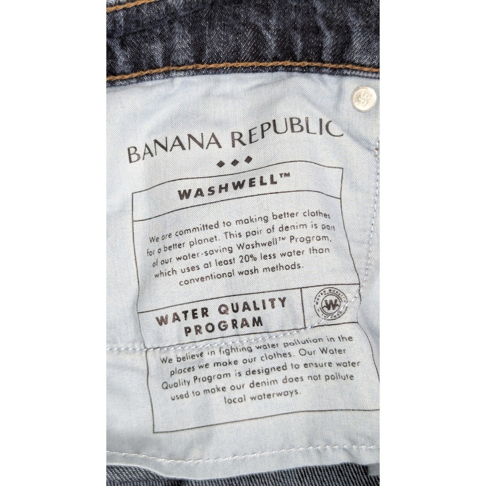 Banana Republic Rigid High Rise Waist Straight Jeans 28/6 Tall Dark Wash Denim - Picture 6 of 9
